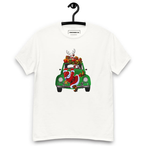 Santa Claus Gets a Ride at Christmas T-Shirt - Image 2