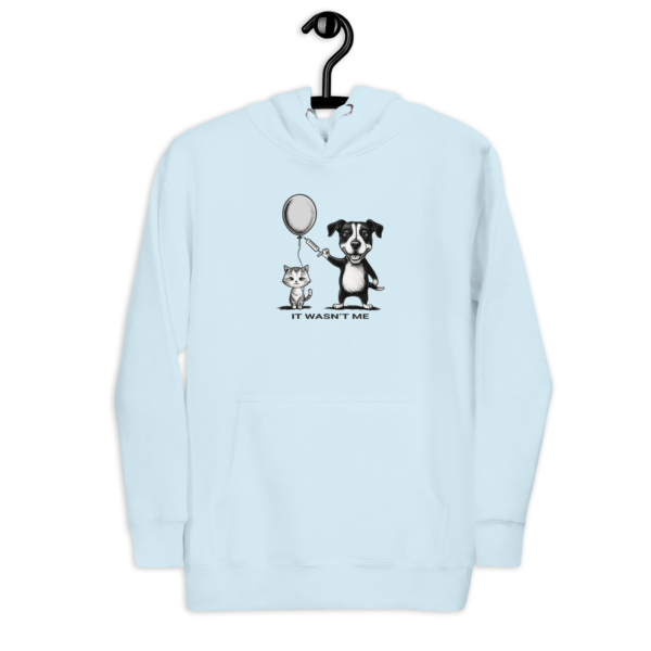 It Wasn't Me, Cat and Dog Graphic Saying Pullover Hoodie