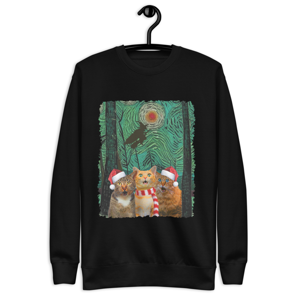 Three Cats at Christmas Sweatshirt