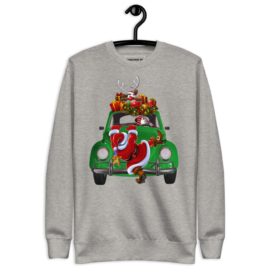 Santa Claus Gets a Ride at Christmas Sweatshirt