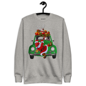 Santa Claus Gets a Ride at Christmas Sweatshirt