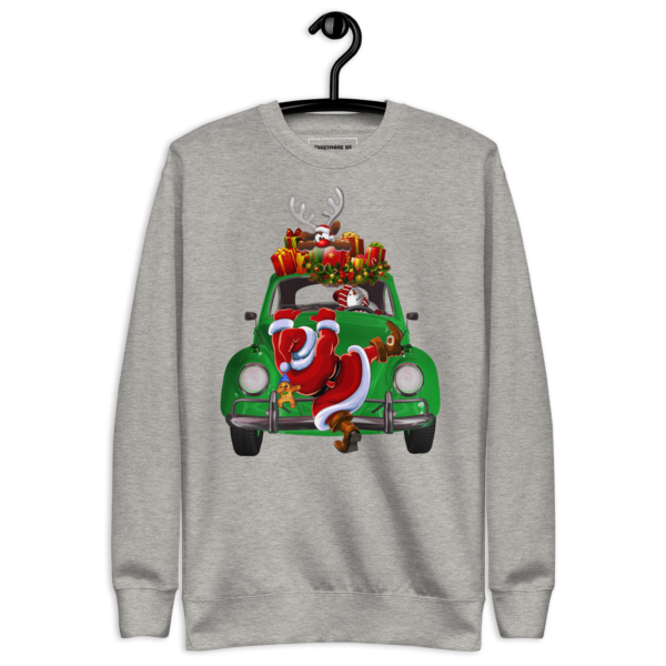 Santa Claus Gets a Ride at Christmas Sweatshirt
