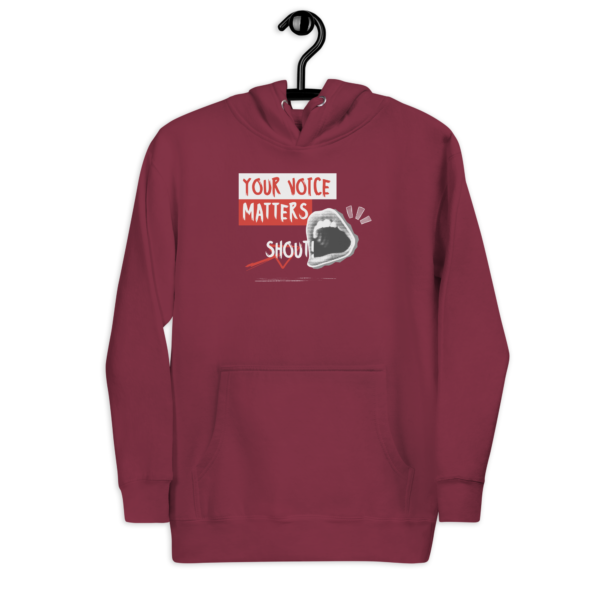 Your Voice Matters, Graphic Saying Pullover Hoodie - Image 2