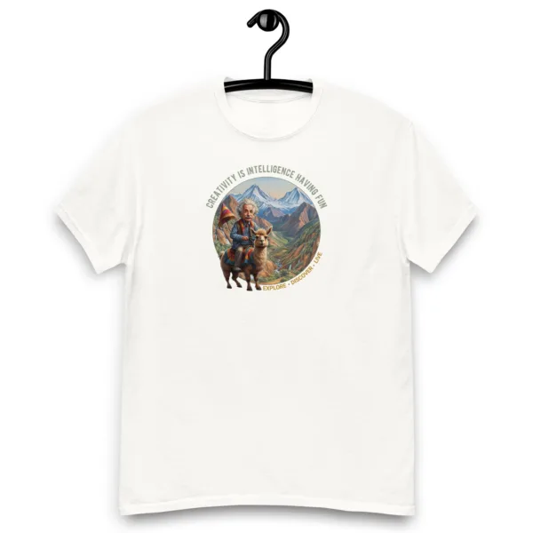 Explore, Discover and Live, Albert Einstein Graphic T-Shirt - Image 5