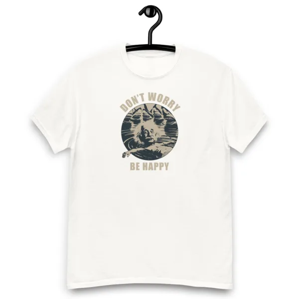 Albert is Happy at the Ocean Graphic Saying T-Shirt - Image 2