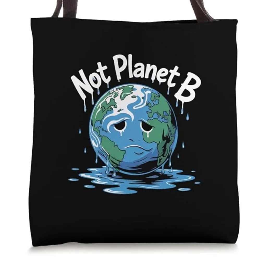 Eco-Friendly Design | Not Planet B Graphic Saying Tote Bag