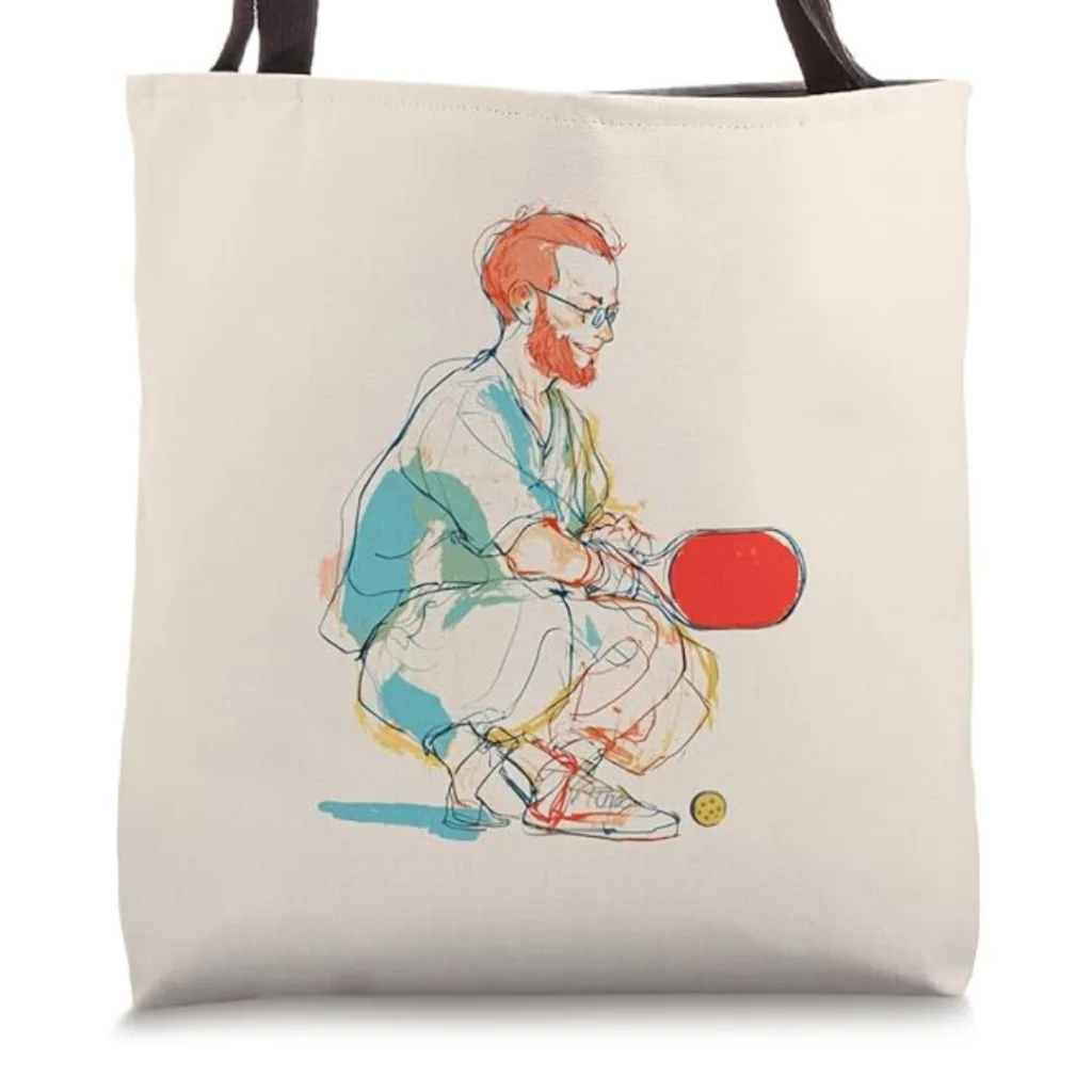 Pickleball Graphic Tote Bag