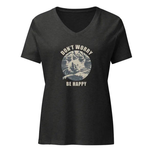 Womens Albert Einstein Graphic Saying V-Neck T-Shirt
