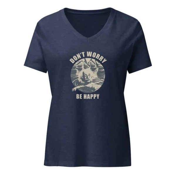 Womens Albert Einstein Graphic Saying V-Neck T-Shirt