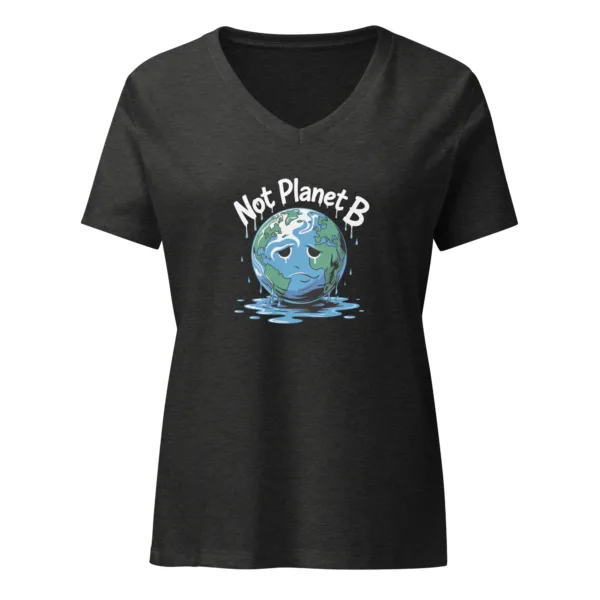 Womens Eco-Friendly Design | Not Planet B Graphic Saying V-Neck T-Shirt - Image 2