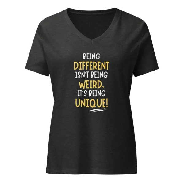 It's Being Unique! Graphic Saying V-Neck T-Shirt