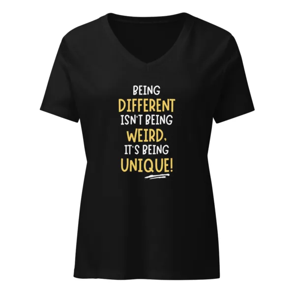 It's Being Unique! Graphic Saying V-Neck T-Shirt - Image 2