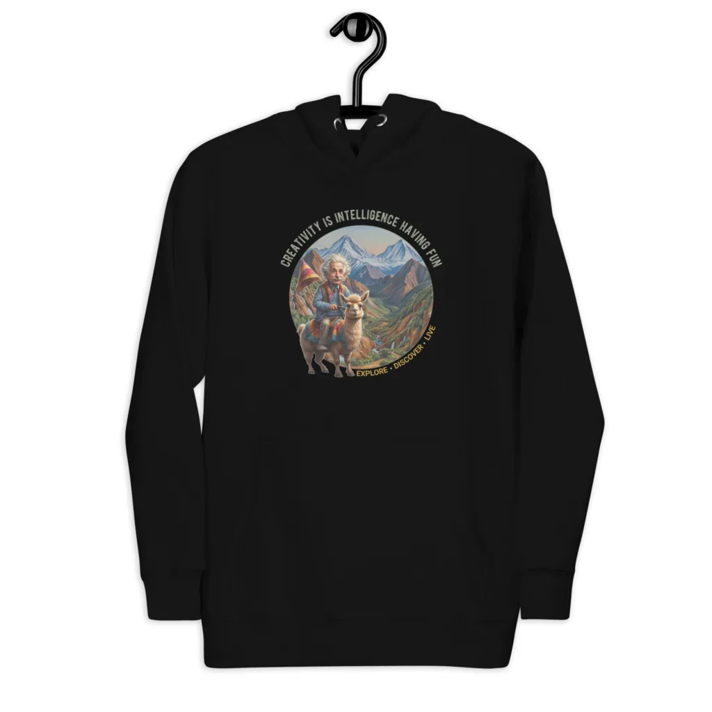 Explore, Discover and Live, Graphic Pullover Hoodie