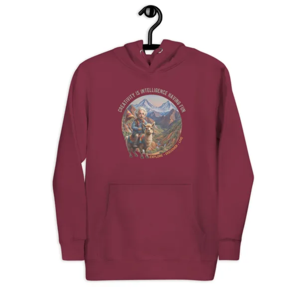 Explore, Discover and Live, Graphic Pullover Hoodie