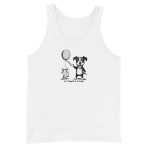 It Wasn’t Me – Funny Cat & Dog Graphic Saying Tank Top