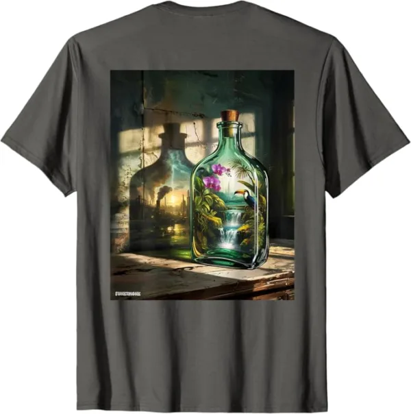 Nature in a Bottle Tee – Eco Surrealism Back Graphic T-Shirt - Image 4