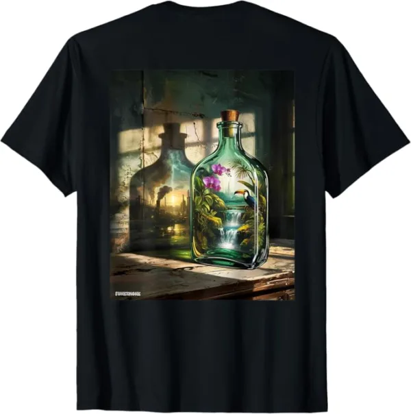 Nature in a Bottle Tee – Eco Surrealism Back Graphic T-Shirt