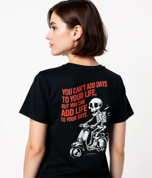 Skeleton Graphic Saying T-Shirt - Image 3