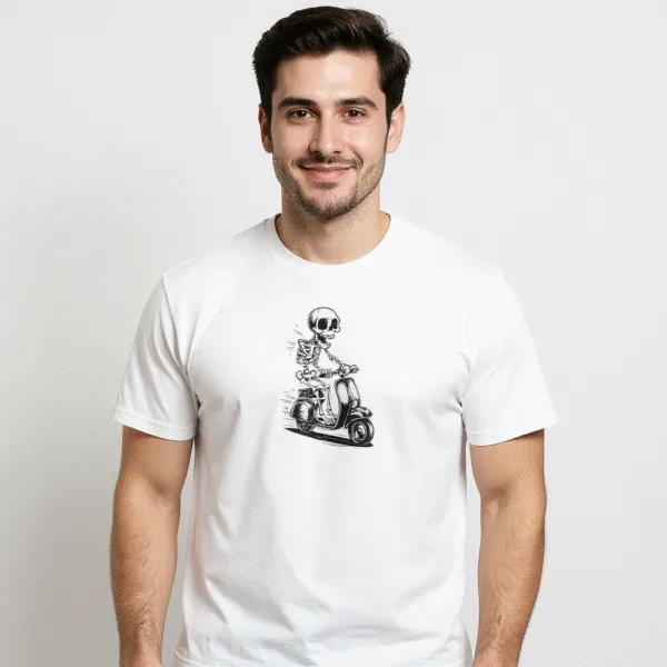Skeleton Graphic Saying T-Shirt - Image 2