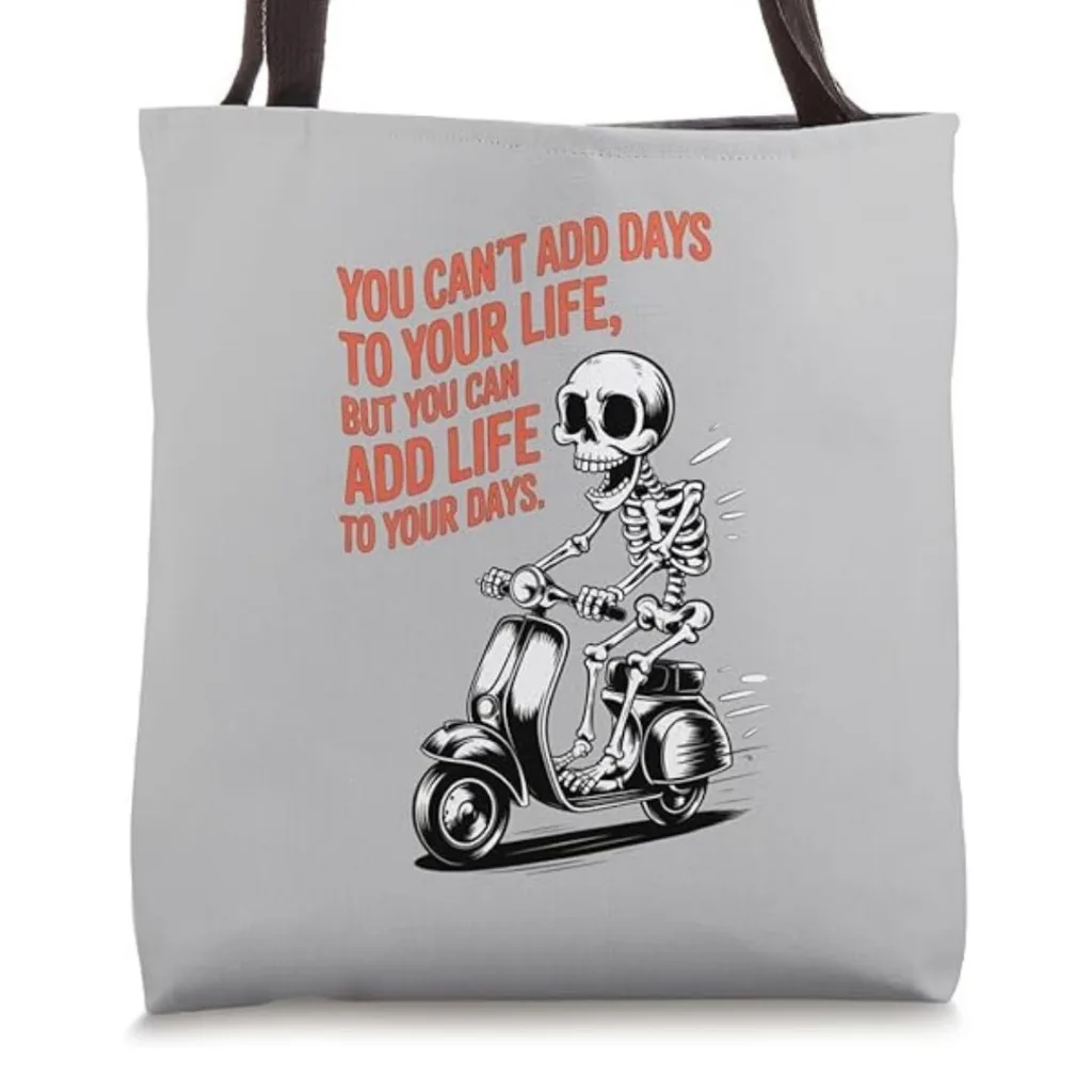 Skeleton Graphic Saying Tote Bag | Where Bold Meets Everyday