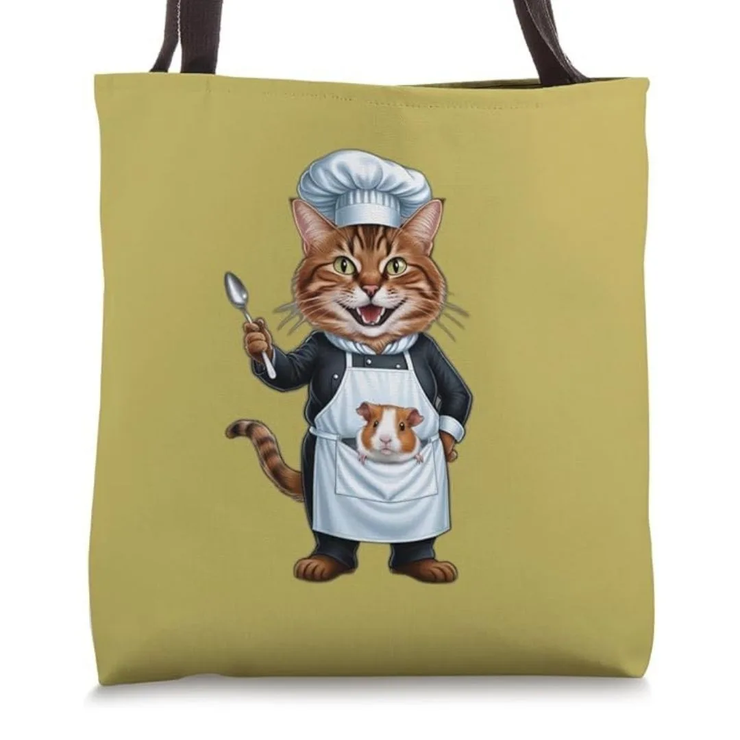 Yummy! Cat Sarcastic Graphic Tote Bag