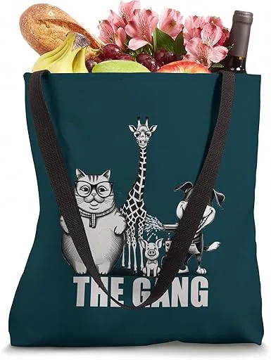 The Gang, Animals Canvas Tote Bag Graphic
