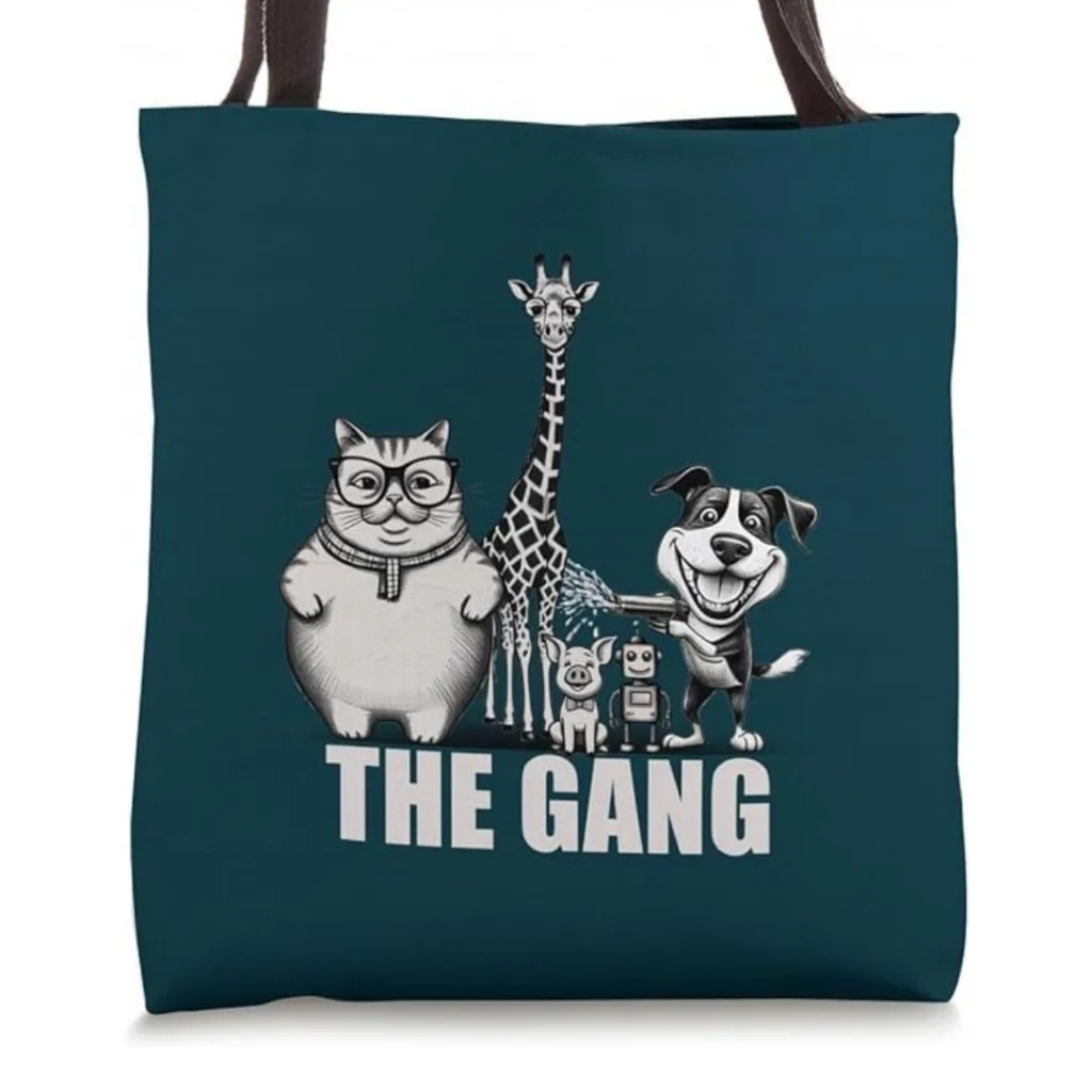 The Gang, Animals Canvas Tote Bag Graphic